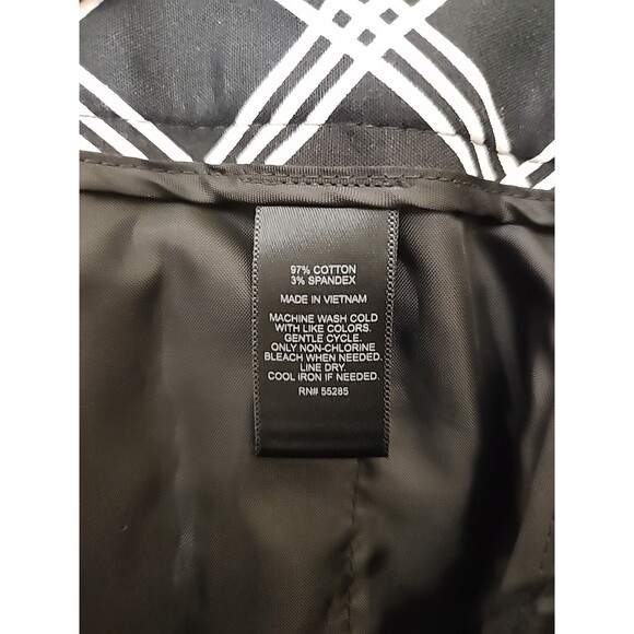 Express Columnist Ankle Pants Womens 00 Black White Stretch Career Business NEW - Picture 9 of 10